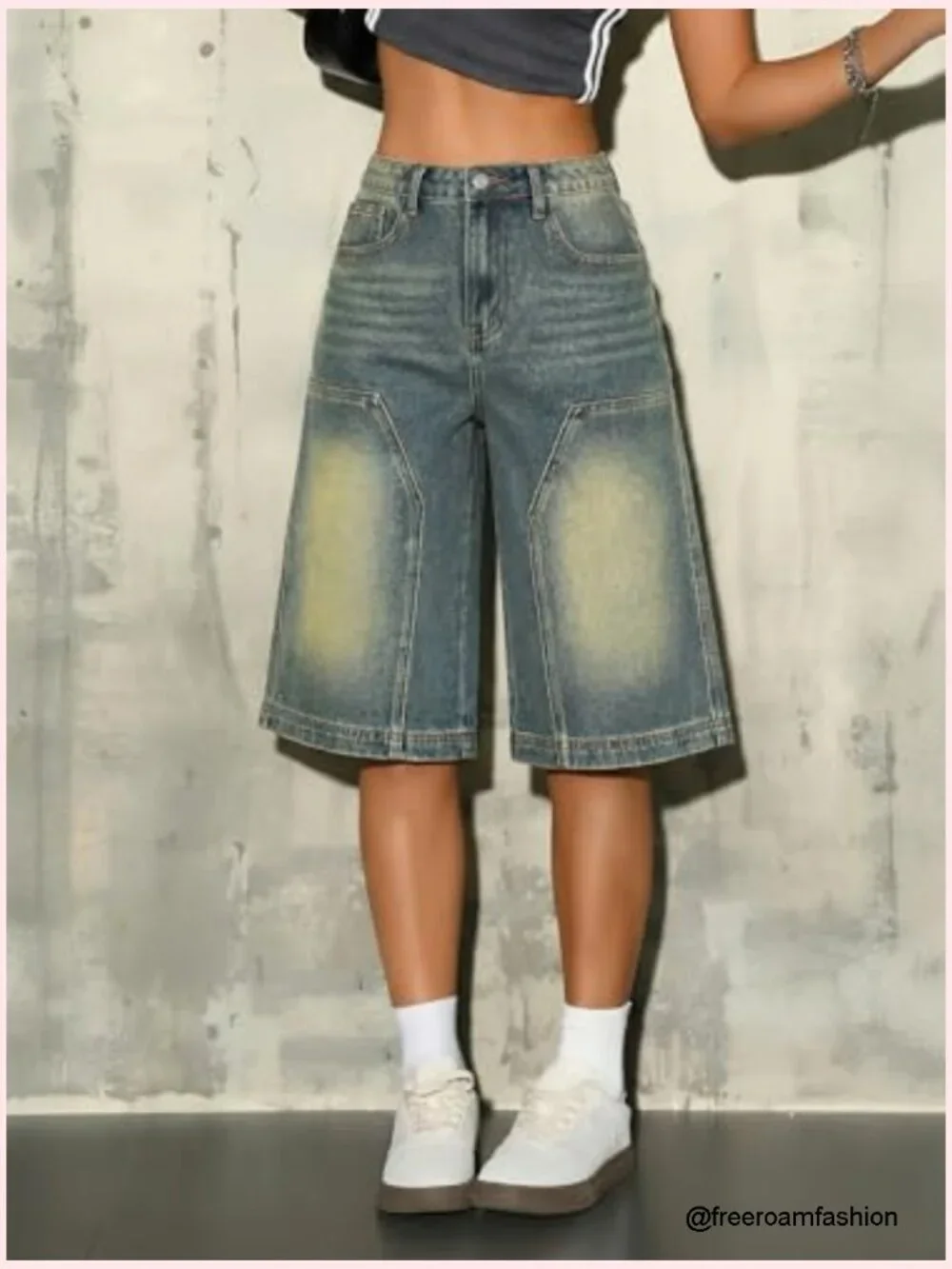 Baggy Y2K Wide Leg Denim Jorts